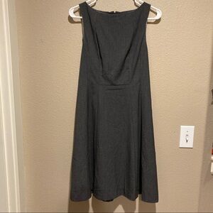 H&M A-line Pleated Midi Dress - Highneck Sleeveless - Gray - US 8